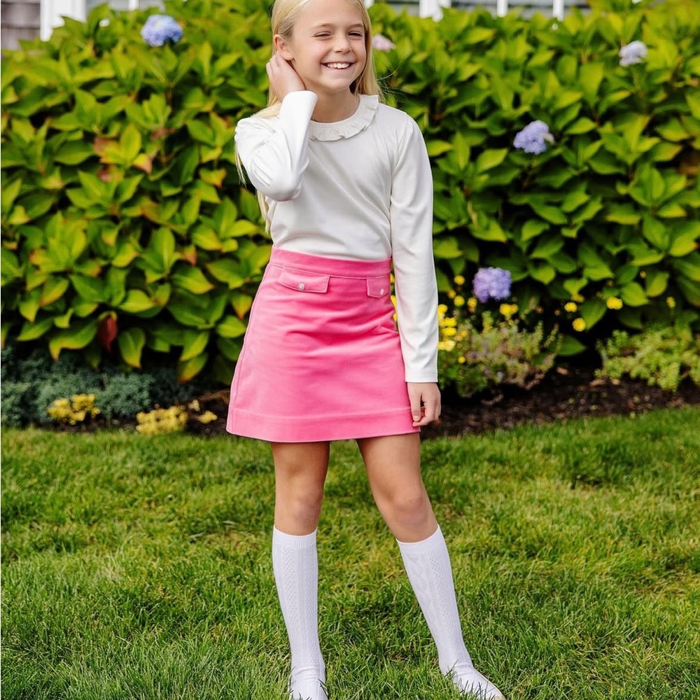 NWT The Beaufort Bonnet Company pink velvet skirt 4T